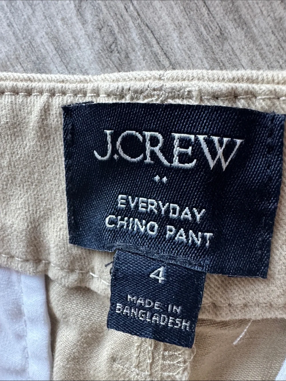 J. Crew Women's Straight Leg Chino Pants in Light Khaki